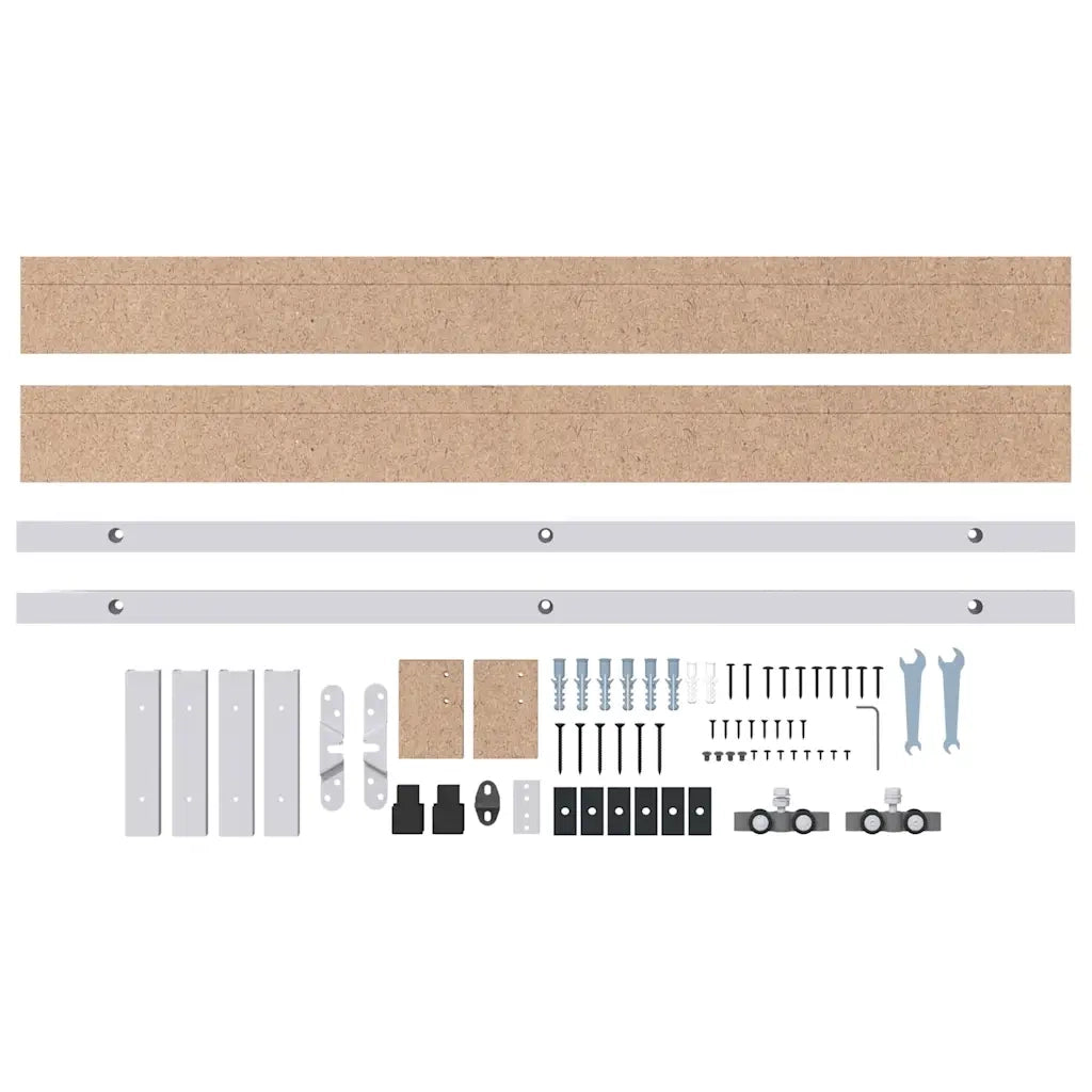 vidaXL Kit Ferramenta per Porte Scorrevoli 183 cm in Lega di Alluminio