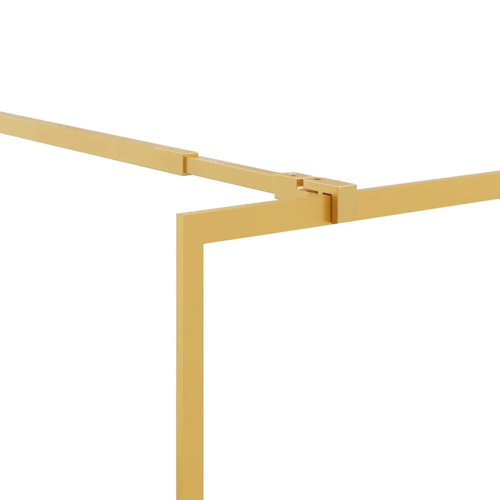 Parete per Doccia Walk-in Vetro Trasparente ESG 80x195 cm Oro 154935