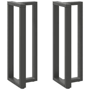 Set di 2 gambe regolabili per tavolo da bar a forma di T 40 x 35 x 110 cm design moderno acciaio antracite 02_0057359