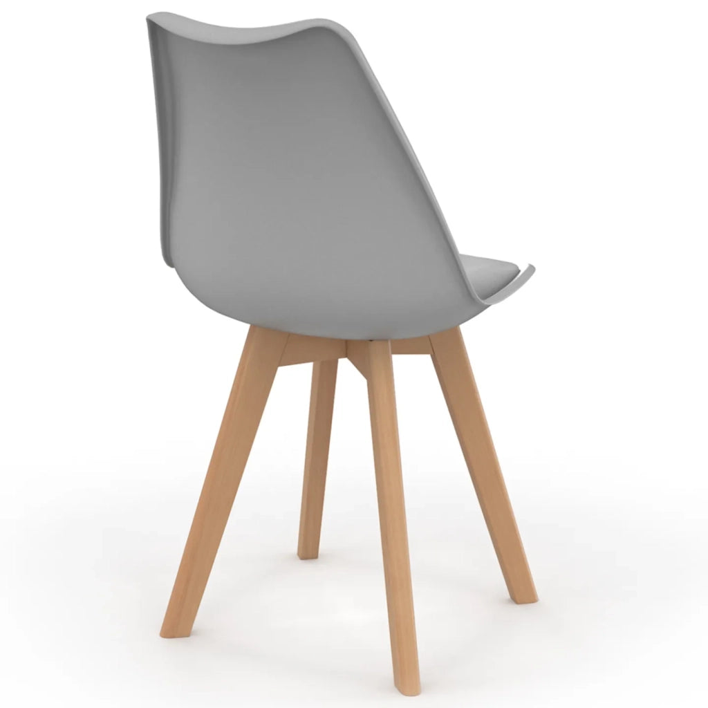 IDMarket - Set di 6 sedie scandinavo giallo pastello, bianco, gris chiaro x2, verde x2 SARA