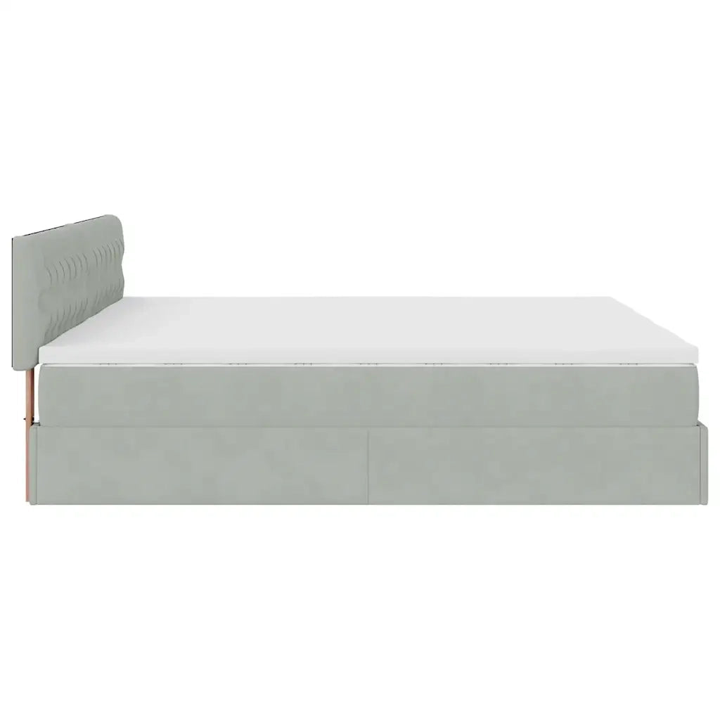 Struttura Letto Pouf con Materassi 180x200 cm Velluto