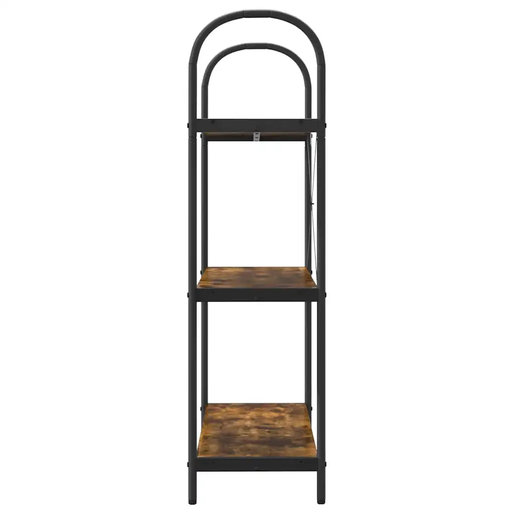 Libreria-Scaffale per Libri-Mobile di Stoccaggio Rovere fum¨¦ 80 x 30 x 109 cm Legno multistrato 940184
