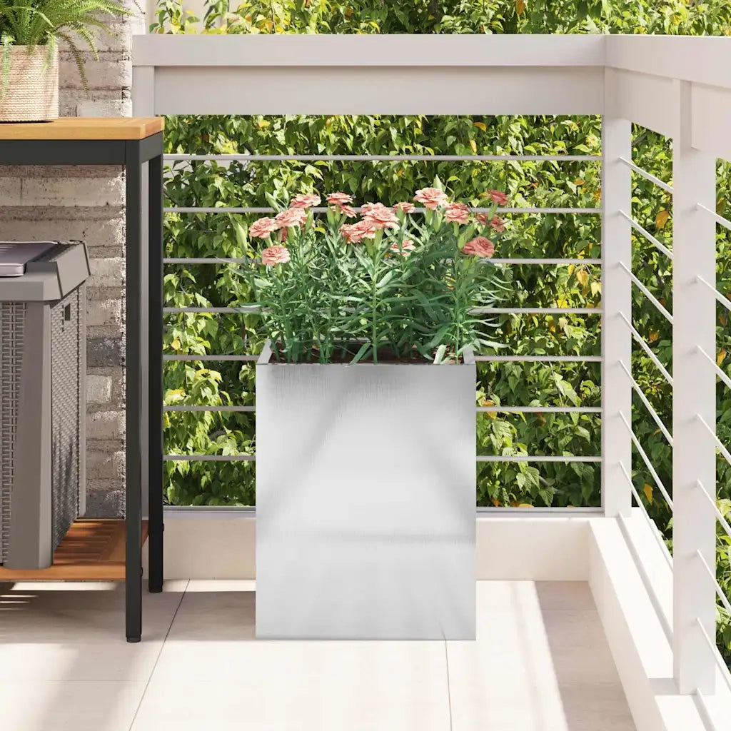 Vaso da giardino Acciaio inossidabile 32 x 32 x 40 cm 876347