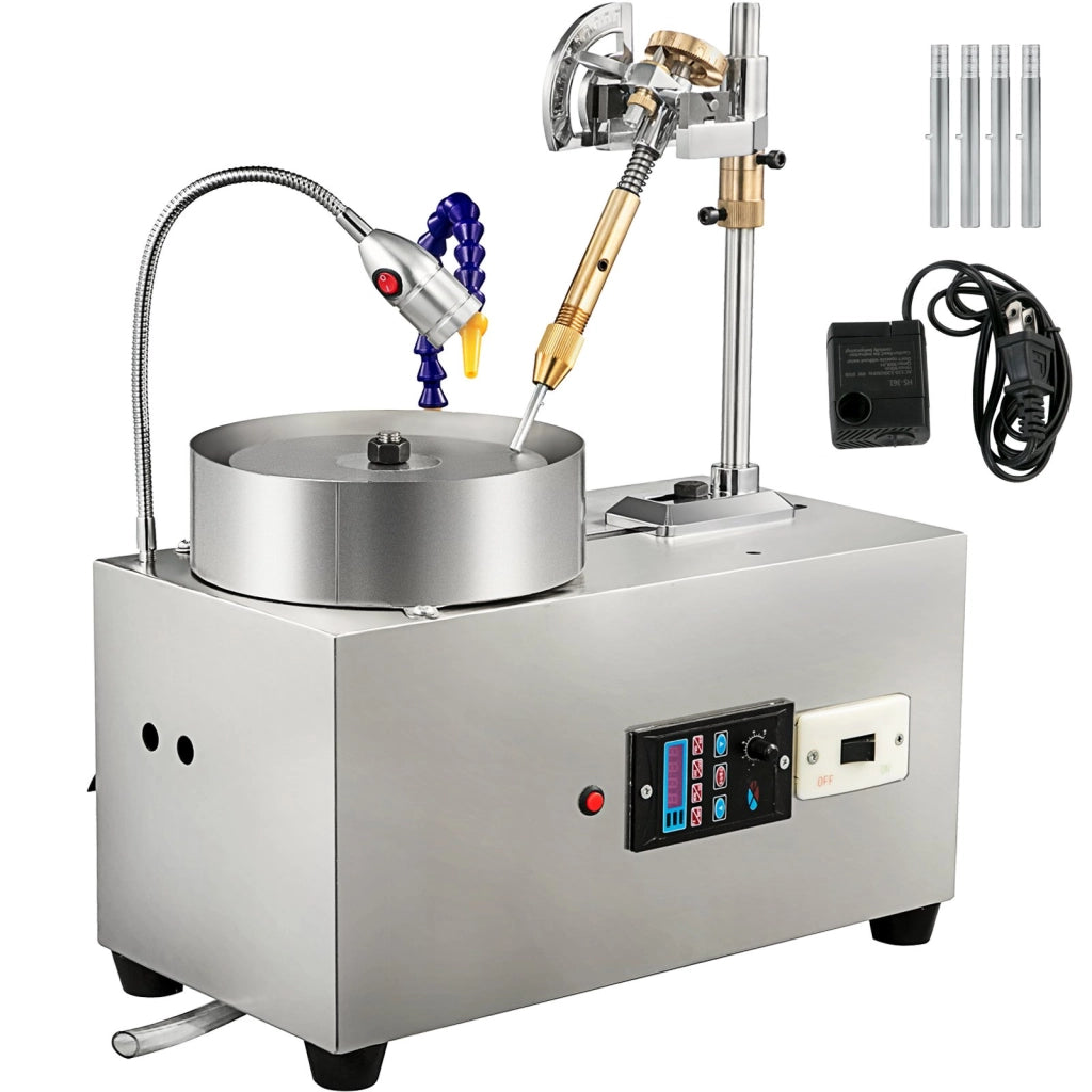 Smerigliatrice da banco per gioielli in acciaio inossidabile 220V 180W 2800 giri/min lucidatrice per gemme pietre cristallo per fai da te