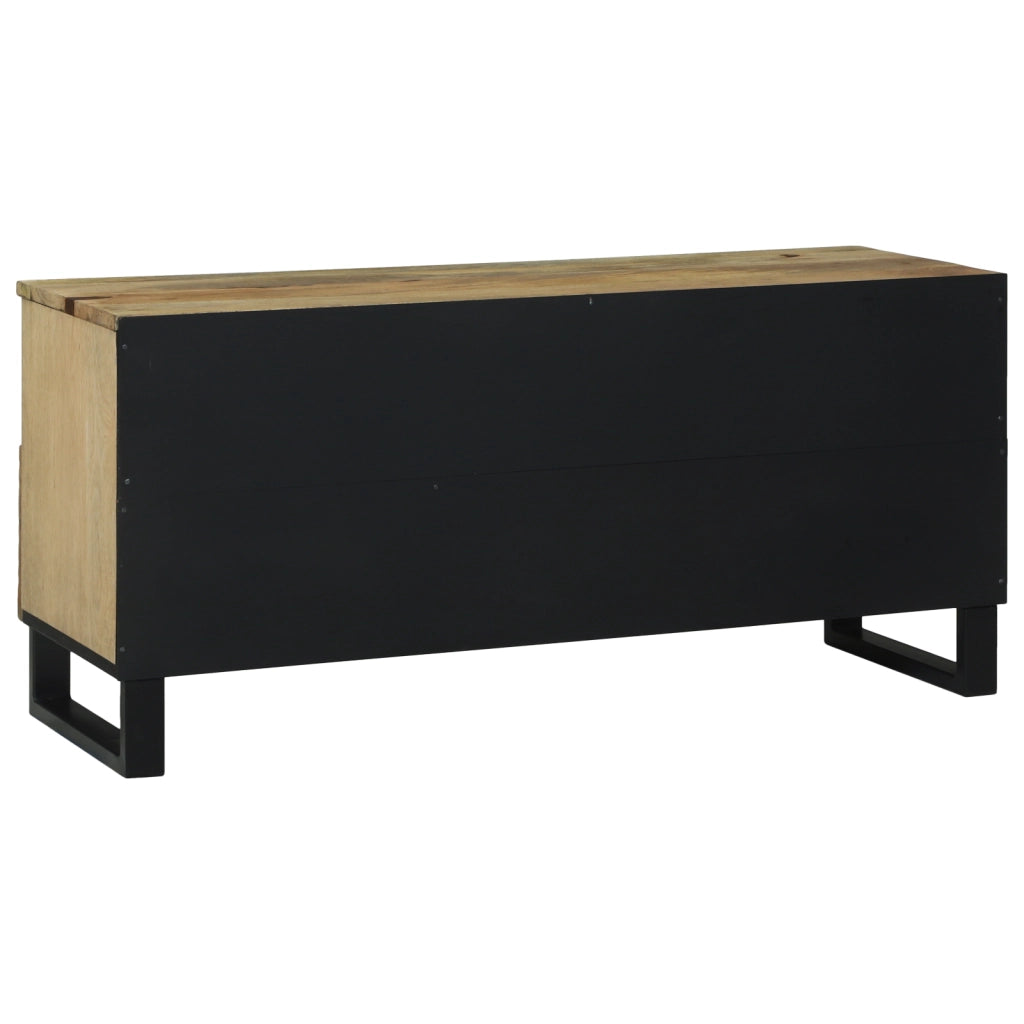 Mobile TV 100x33.5x46 cm in Legno Massello di Mango