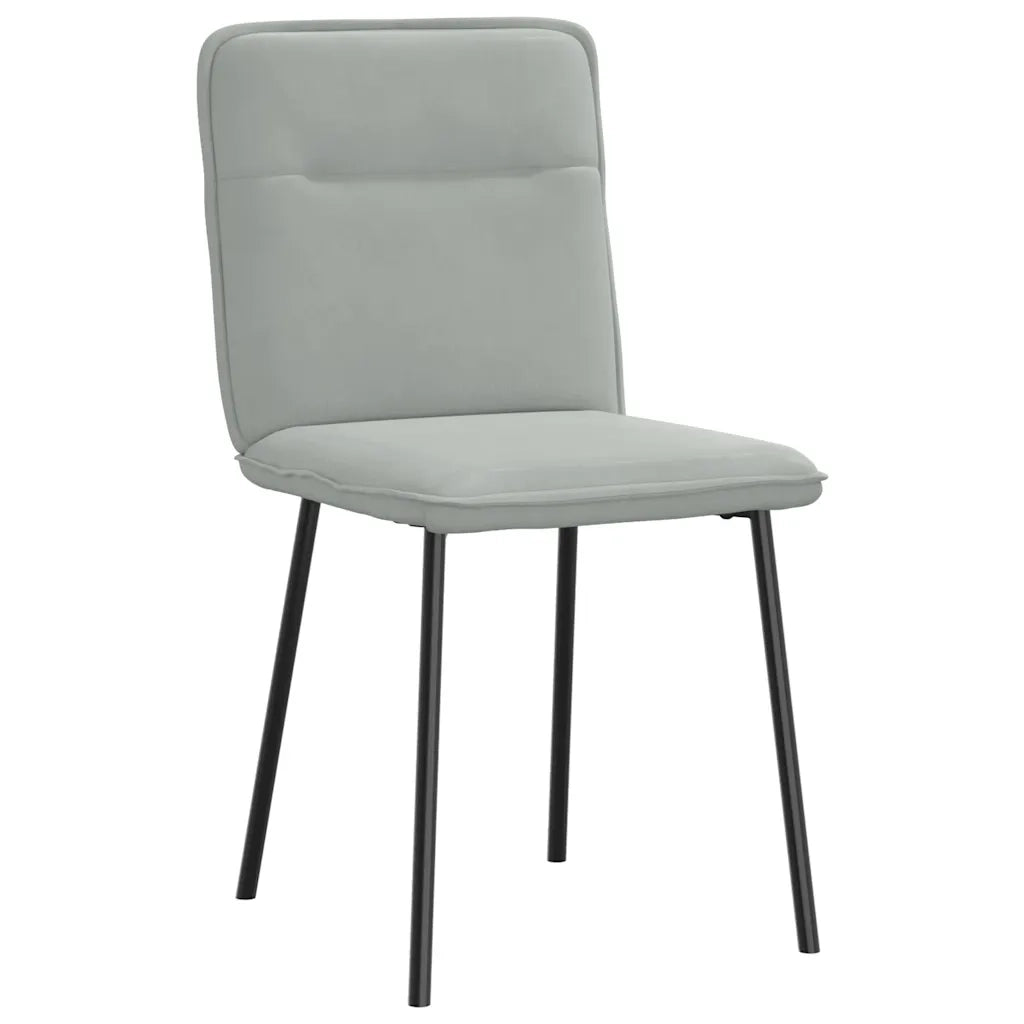 Sedie da Pranzo 4 pz Grigio Chiaro in Velluto 3315309