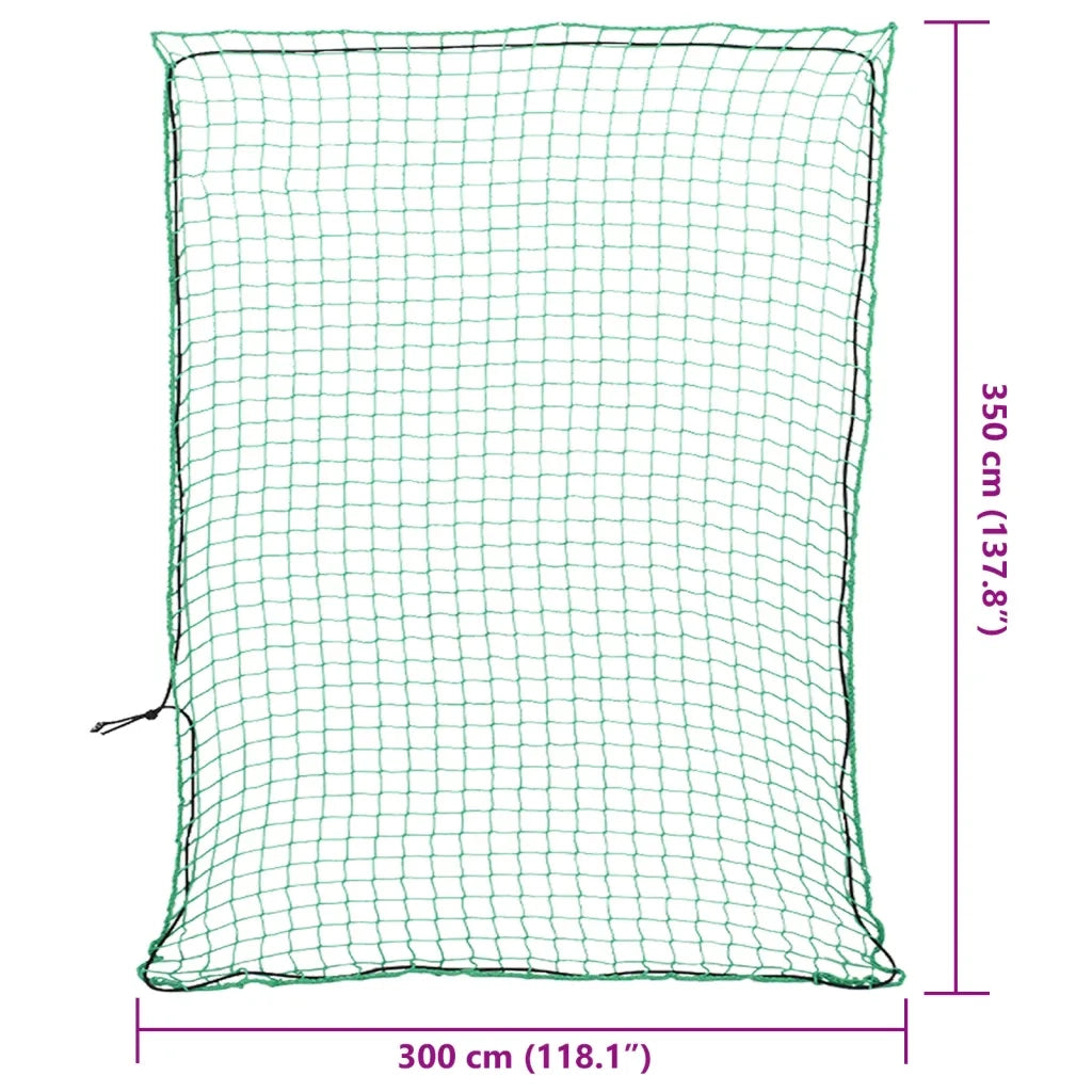 vidaXL Rete per Rimorchio con Corda Elastica Verde 3,5x3 m in PP