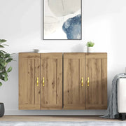 Mobile a muro 2 pcs Rovere artigianale 69,5 x 34 x 90 cm
