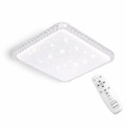 Plafoniera LED 58x58 cm 48W 3840LM Dimmerabile con Telecomando, Cambio Temperatura Colore, Soffitto Acrilico Effetto Cielo Stellato, IP20, Fascio 120°
