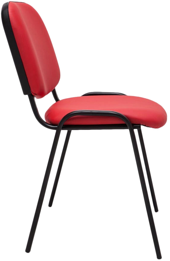 Sedia impilabile Ken similpelle rosso