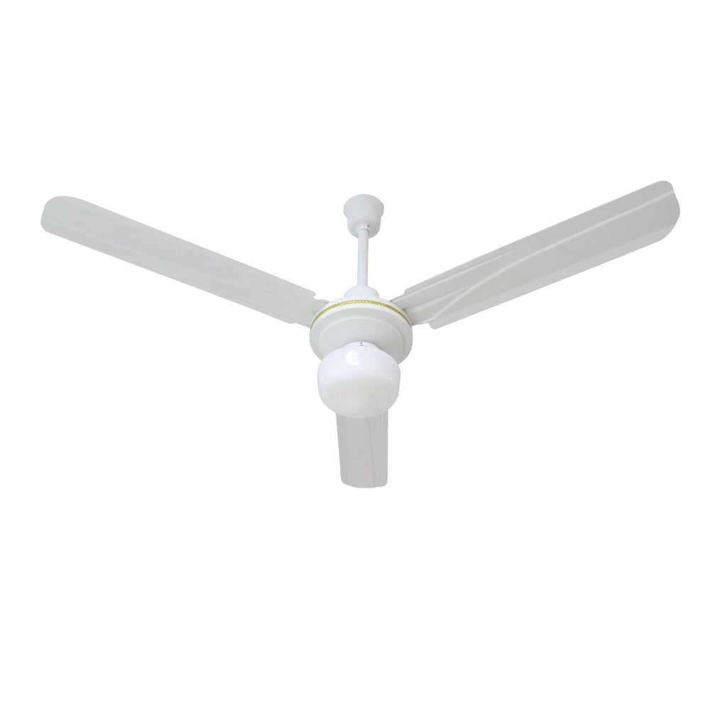 Ventilatore da Soffitto con Luce Melchioni Family MF2216ASL Ø120 cm, 3 Pale, 5 Velocità, Comando a Parete, Bianco