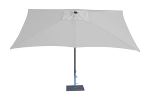 Ombrellone da Giardino 3x2 m Palo Ø38 mm in Alluminio Tessuto Poliestere Trend Bianco