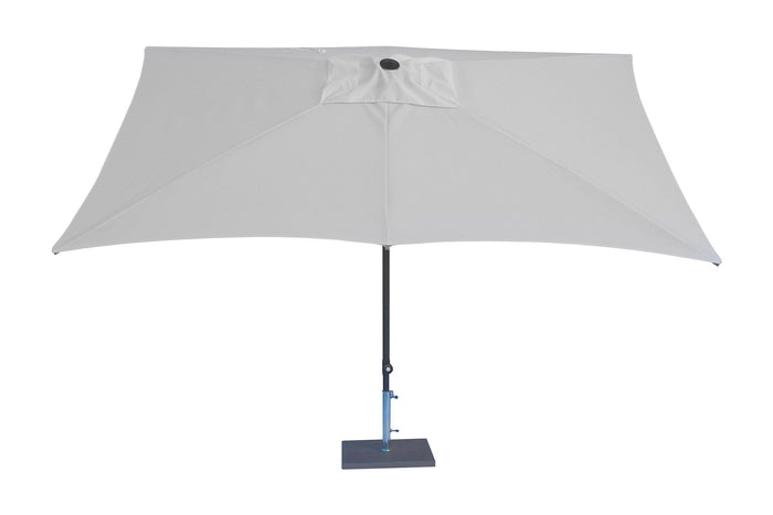 Ombrellone da Giardino 3x2 m Palo Ø38 mm in Alluminio Tessuto Poliestere Trend Bianco