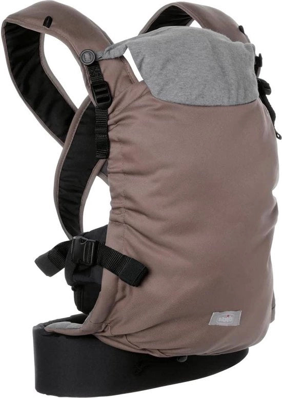 Giravolanti Bambini a Spalla Incrociate - Doppia Regolazione - Ergonomici - Finestrino Regolabile - Cappuccio Protettivo - Carriera per Bambini - Massimo 9kg - Borsa da Spalla Beige