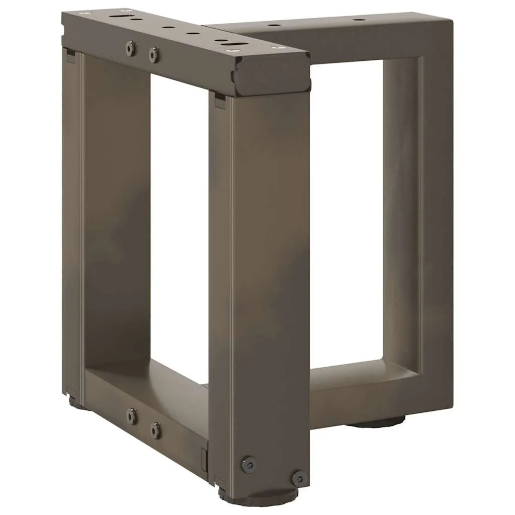 Set di 2 gambe per tavolino a forma di T con piedini regolabili 30 x 25 x 30 cm acciaio nero 02_0057273