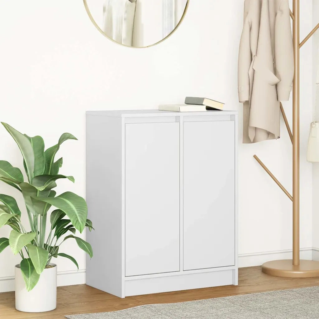 Credenza Bianca 57x34x76 cm in Legno Multistrato 861616