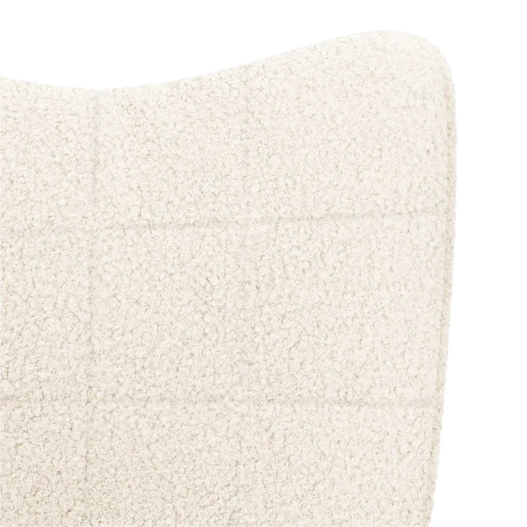 Poltrona | Sedia Relax Crema 62 x 67 x 95,5 cm Tessuto Sherpa