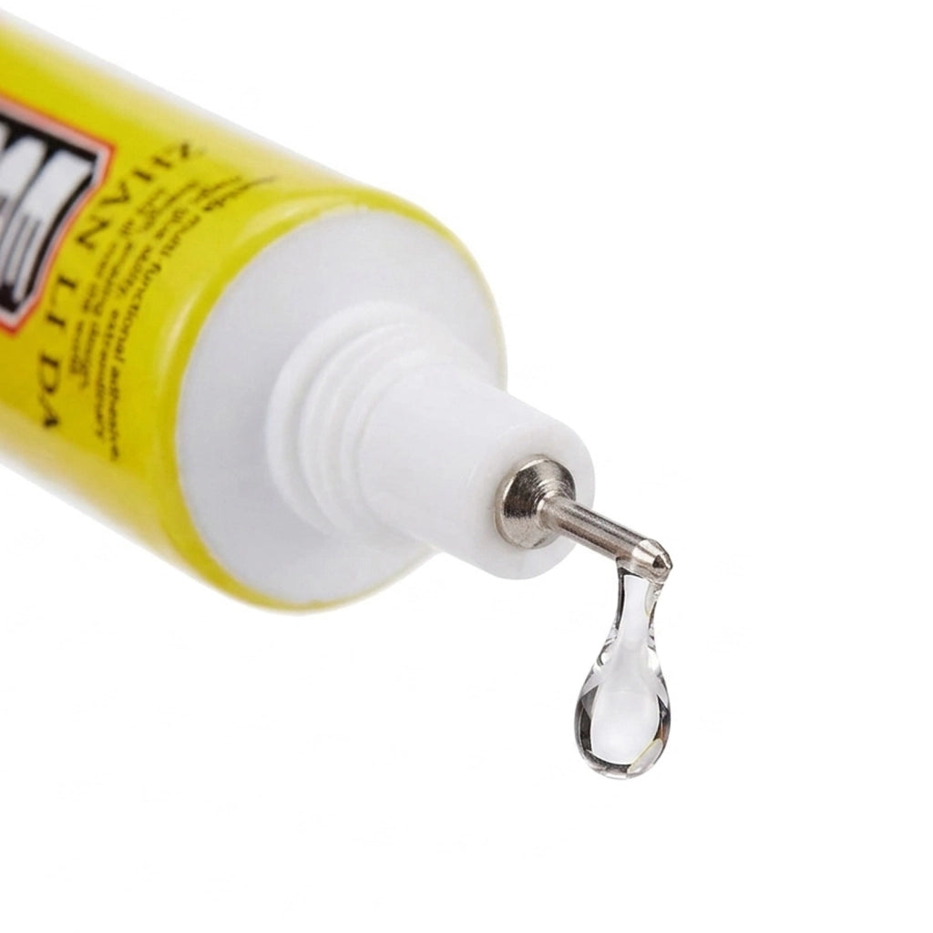 Colla E8000 15ml Fluida per Fissaggio ad Alta Precisione Fotocamera e Flessibili Sottili Giallo Avizar