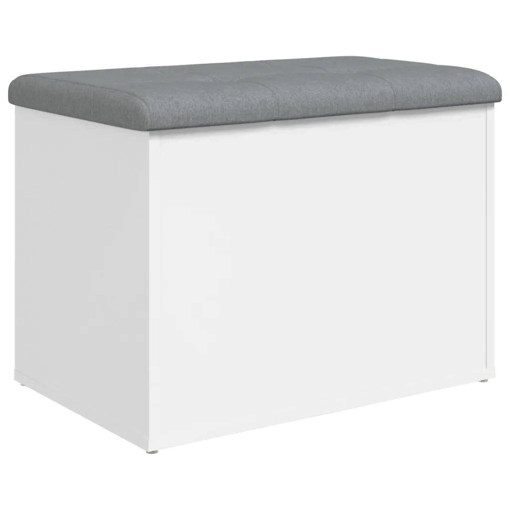 Panca contenitore bianca 62x42x45 cm in legno ingegnerizzato 835040