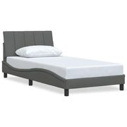 Letto singolo | Letto per adulti | Giroletto senza Materasso Hanko Grigio Scuro 100x200 cm Tessuto