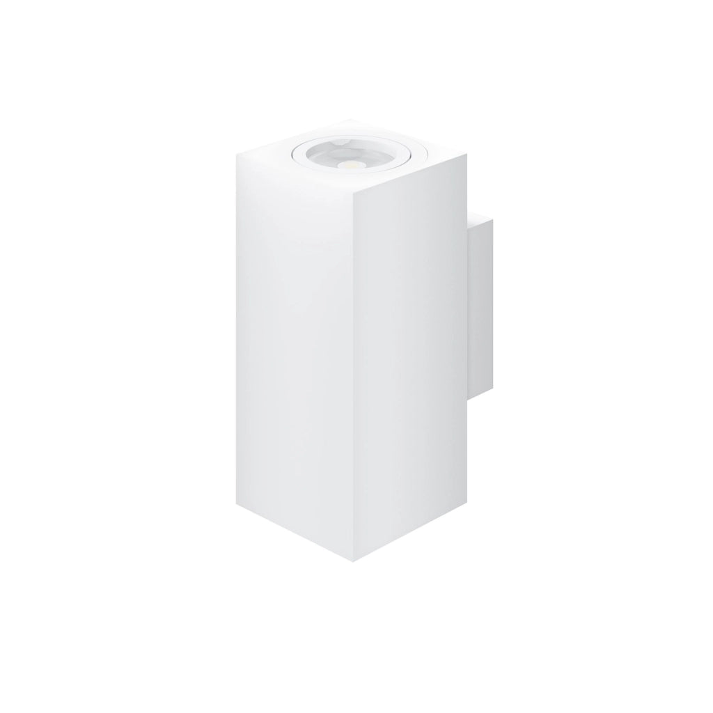Zio Wall Dual Applique LED rettangolare a doppia emissione con attacco GU10 per lampadine da 50mm, colore bianco opaco - Beneito & Faure