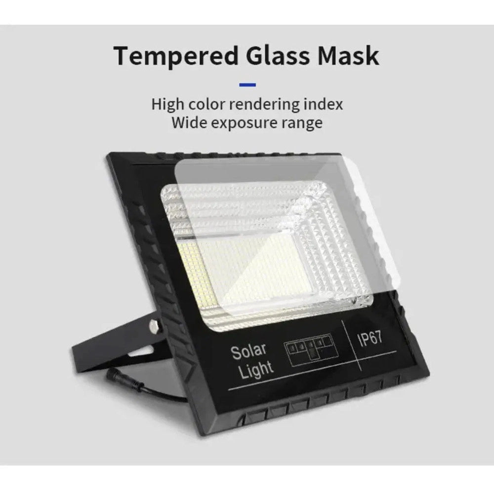 Trade Shop - Faretto Luce Solare Con Pannello Fotovoltaico 300 W Ip65 Impermeabile Telecomando -