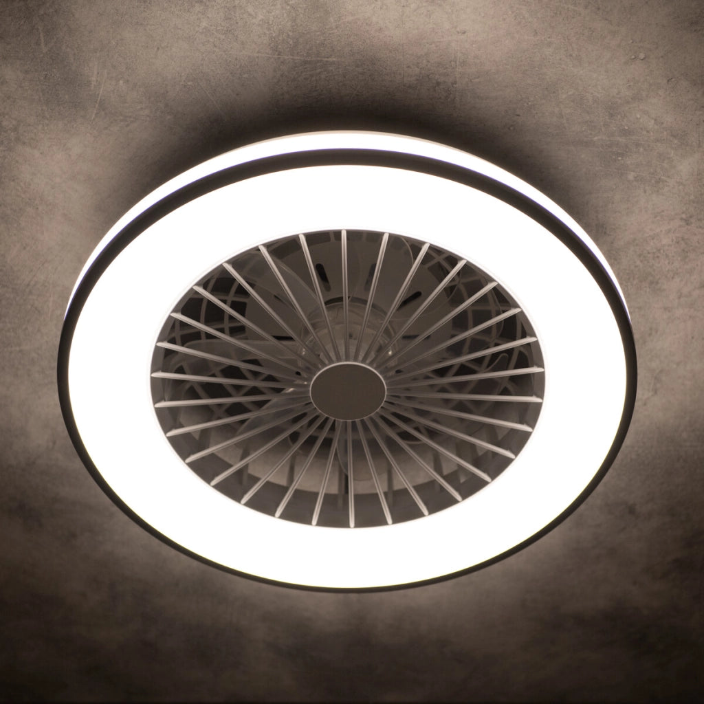 Plafoniera LED CCT con ventilatore PLAVE nera Kanlux 38033
