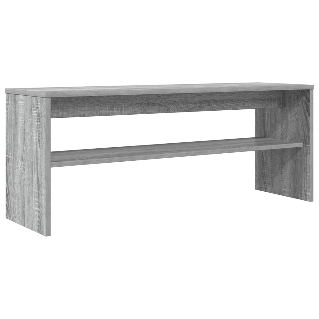 Mobile TV rettangolare moderno con elegante contenitore 100 x 30 x 40 cm legno ingegnerizzato grigio Sonoma 02_0058382