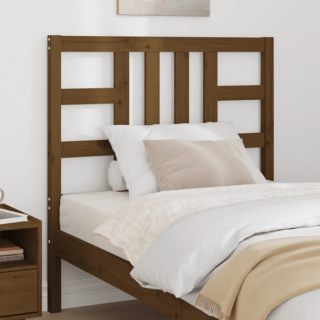 Testiera per Letto Ambra 96x4x100 cm in Legno Massello di Pino 817823