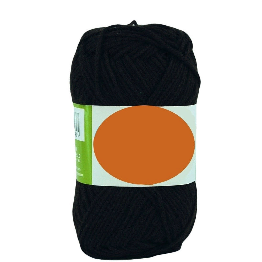 Trade Shop - Set 4 Gomitoli Gomitolo Nero Lana Filati Tinta Unita 45g Circo 49 M Ferri 2/3 -