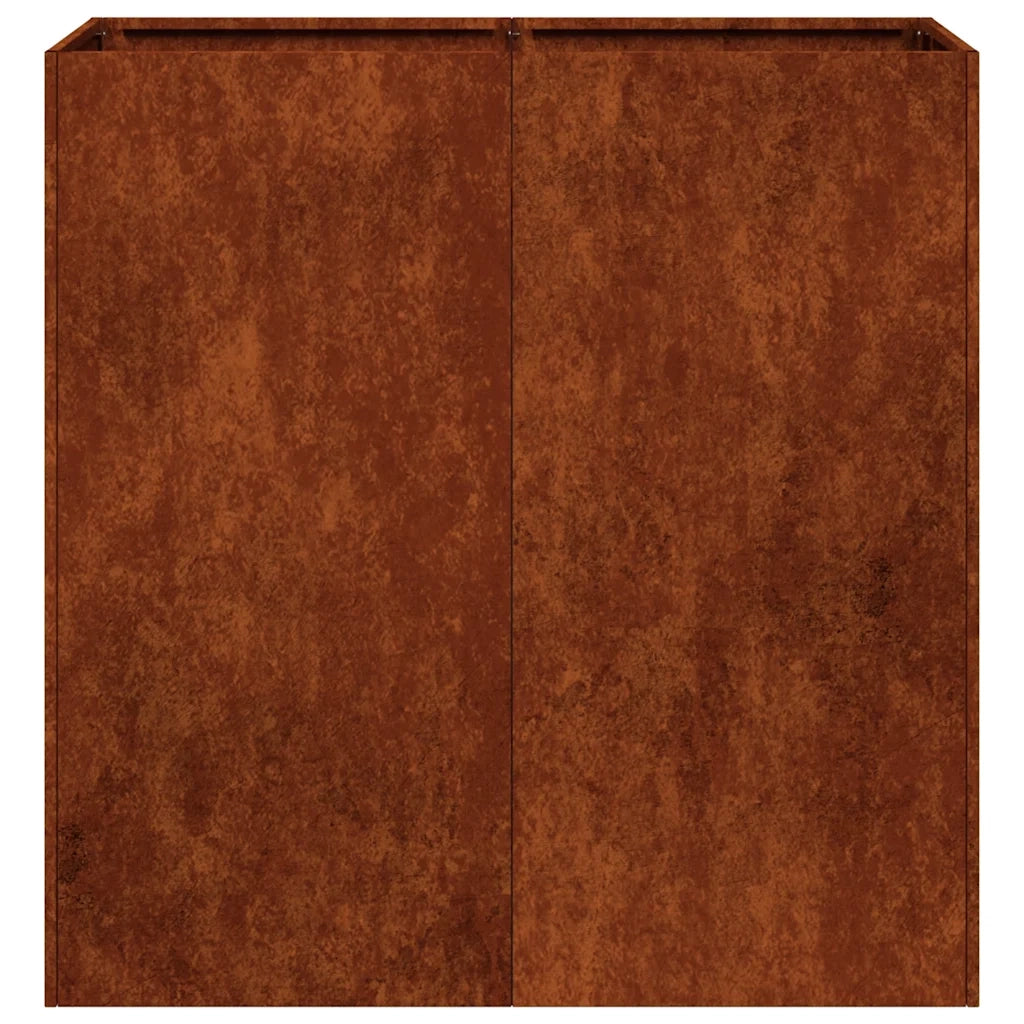 Fioriera Arrugginita 80x40x80 cm in Acciaio Corten 860716