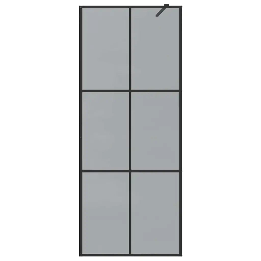 Parete Doccia Walk-in Nero 80 x 195 cm vetro temperato CFW4106806