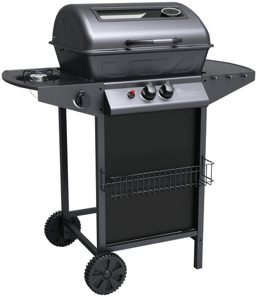BARBECUE GAS 2 FUOCHI CON FORNELLO E TERMOSTATO cm. 97x55x100 h