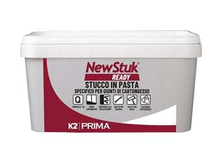 K2 NEWSTUK READY STUCCO IN PASTA P/GIUNTI DI CARTONGESSO IN BARATTOLO- - kg.5 - 1 pezzi K2