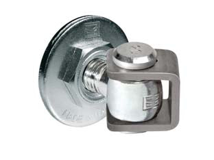 CARDINE CON CAVALLOTTO E DADO REGOLABILE A SALDARE  ART.155- - mm.100x59h. M24 - 2 pezzi COMUNELLO