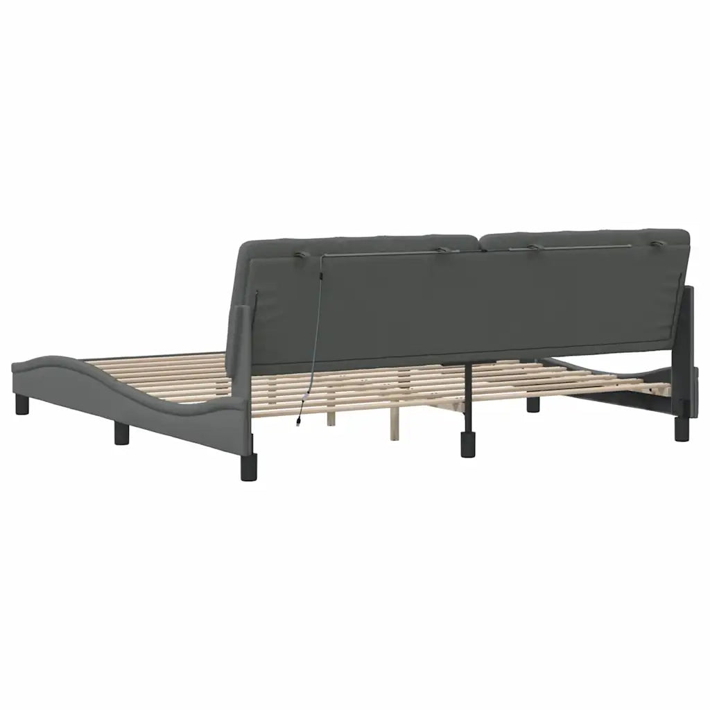 Giroletto con LED senza Materasso 200x200 cm Tessuto 3310693