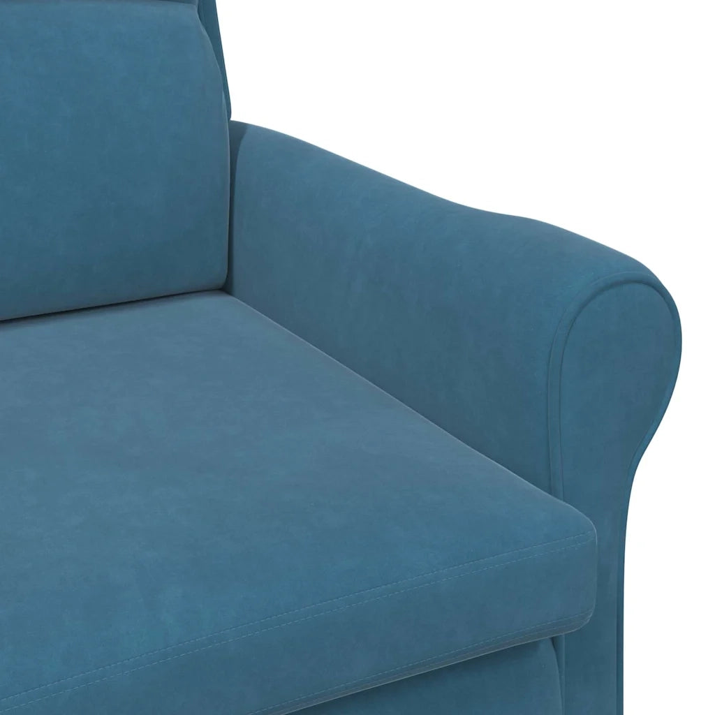 Poltrona-Divano Sedia Blu Velluto 104942