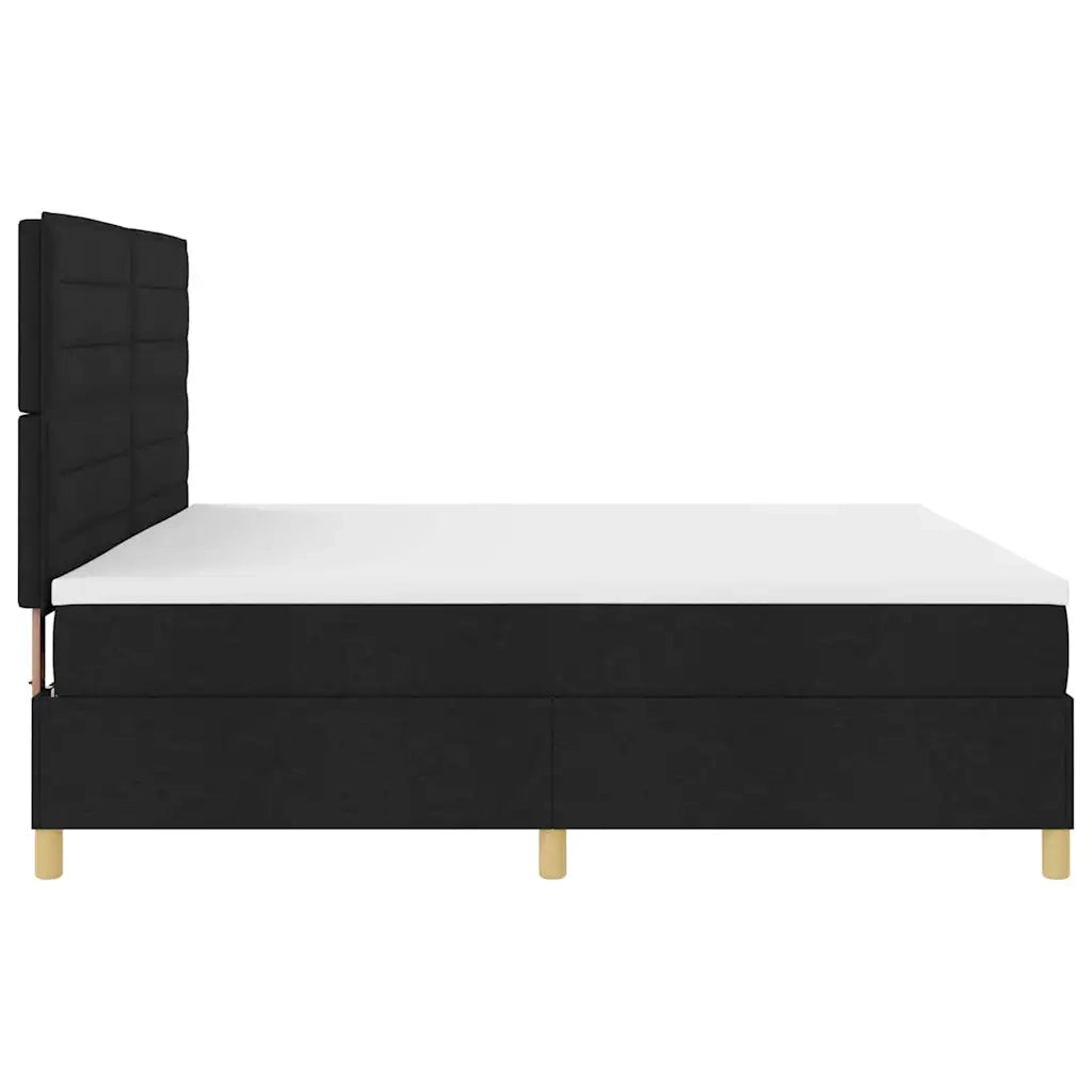 Letto a molle con materasso Nero 200 x 200 cm Tessuto 3339569