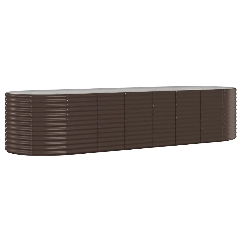 Vaso Giardino Acciaio Verniciato a Polvere 322x100x68cm Marrone cod mxl 66690