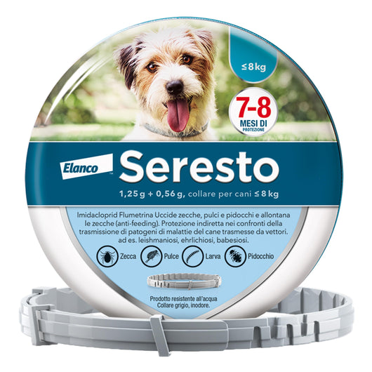 Bayer COLLARE ANTIPARASSITARIO SERESTO per cani fino a kg. 8 cm. 38