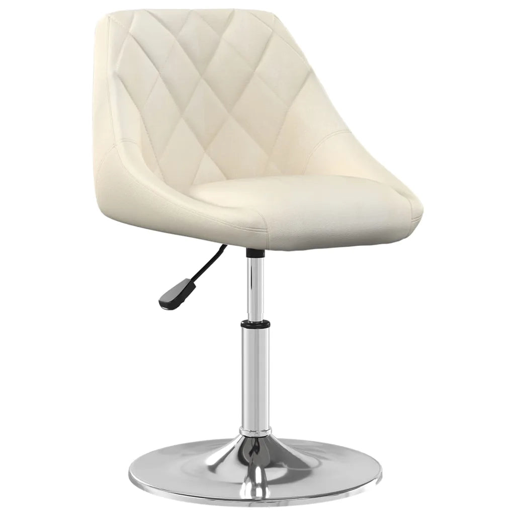 Sedie da Pranzo Girevoli 6 pz Crema in Velluto 3088768