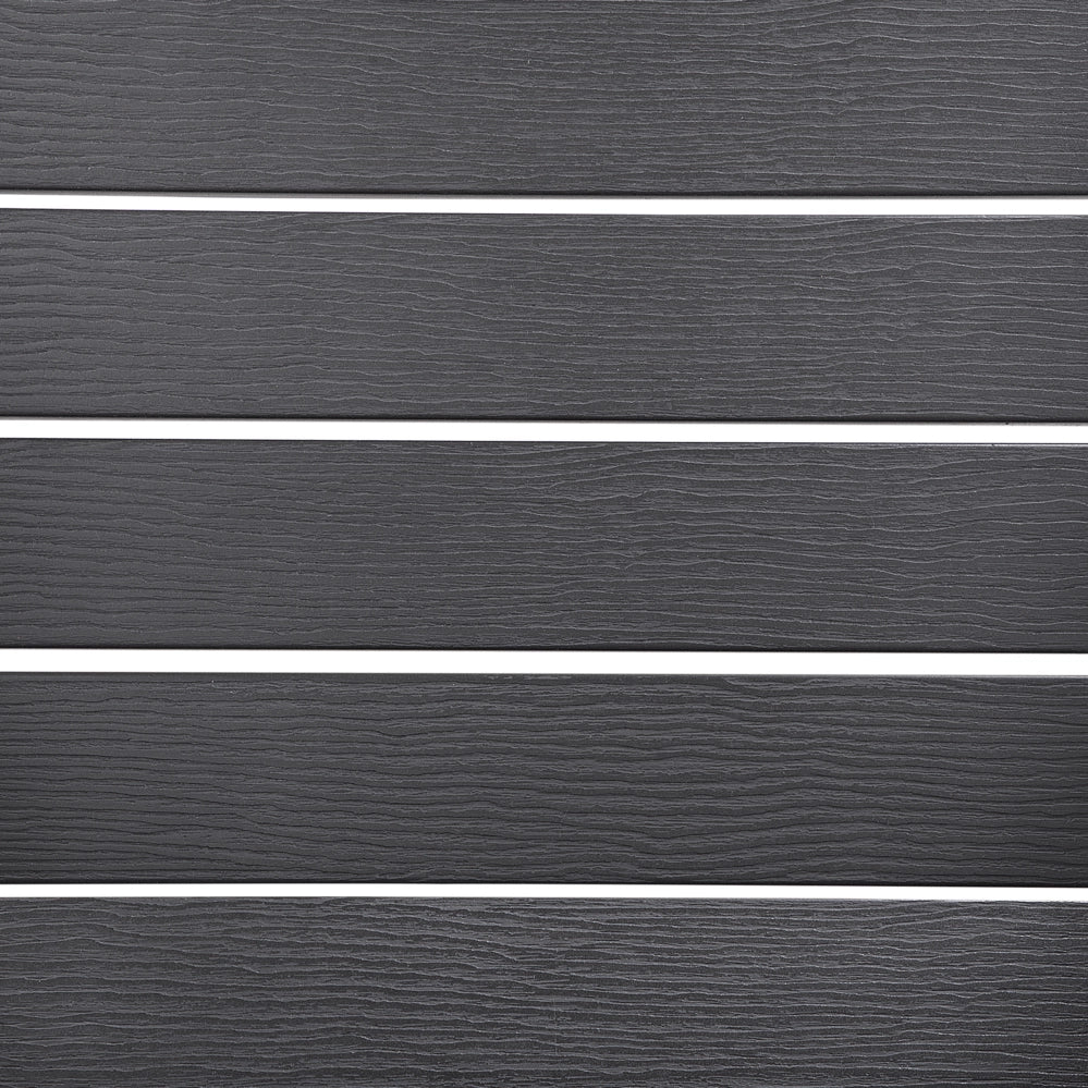 Sedia da giardino in plastica grigio scuro in legno resistente agli agenti atmosferici in stile moderno