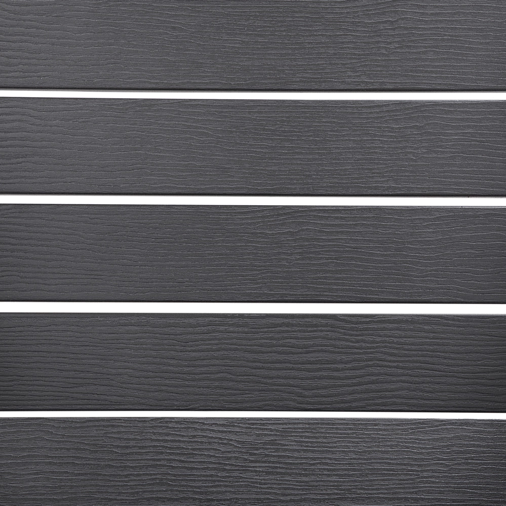 Sedia da giardino in plastica grigio scuro in legno resistente agli agenti atmosferici in stile moderno