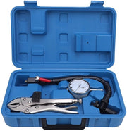 Set di misurazione della pressione dei freni a disco - Alta precisione - Orologio di misurazione - Supporto per braccio flessibile - Utilizzo multifunzionale - Valutazione della usura - Portata di misurazione 0-1 pollice - Misuratore di freni