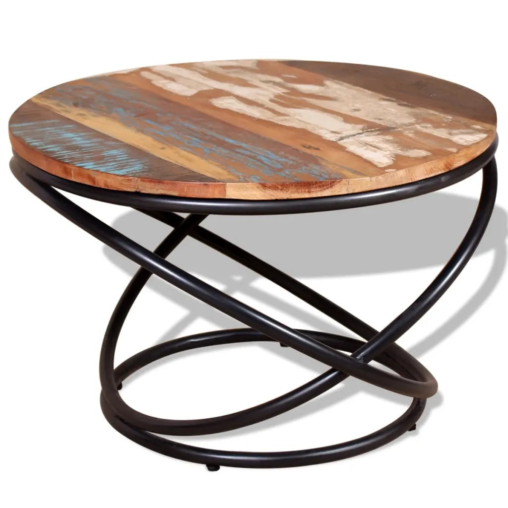 Tavolino da CaffÃ¨ in Legno Massello Recuperato 60x60x40 cm cod mxl 19432