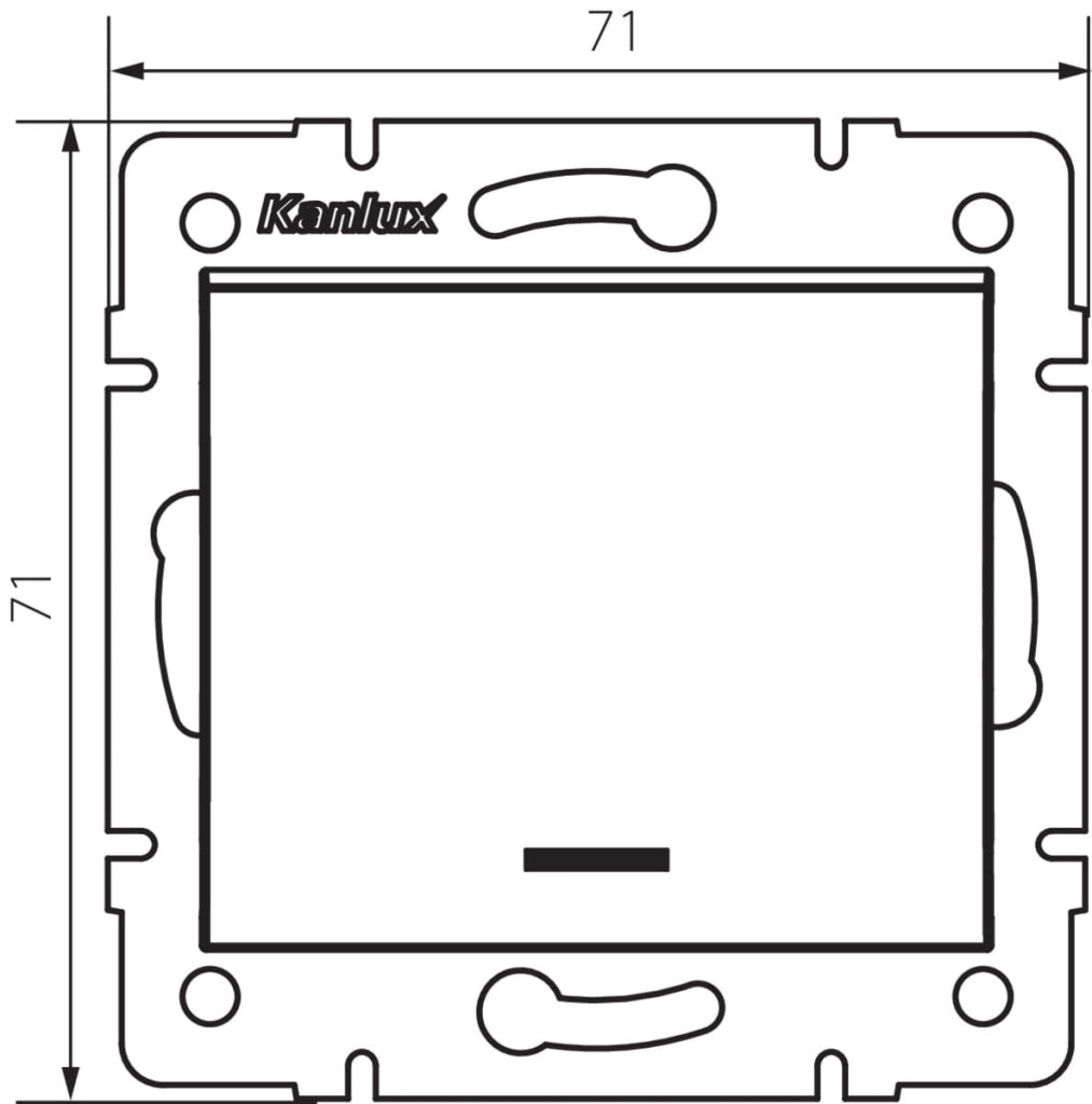 Kanlux LOGI interruttore 1 polo LED nero opaco 33622