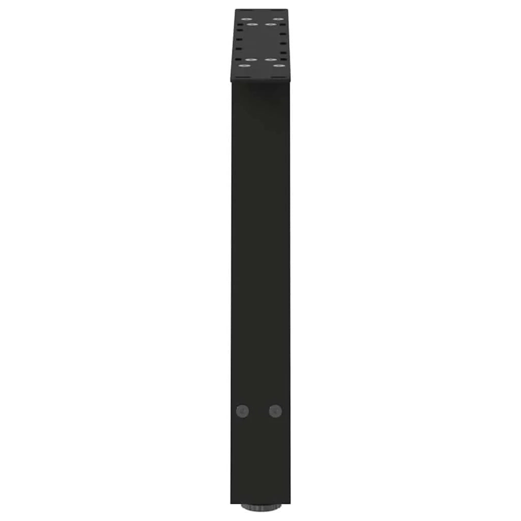 Set di 2 gambe regolabili per tavolino da caffè a forma di A 60 x 42-43 cm design moderno acciaio nero 02_0057116