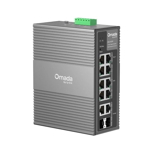 Switch industriale 10p tp-link ies210gpp con 6p poe+ 2p poe++ 2p gigabit poe++ 2p gigabit non poe-2 slot sfp gigabit combinati