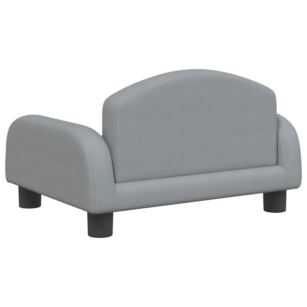 Cuccia per cani comoda cesta da divano colore chiaro 50 x 40 x 30 cm tessuto grigio 02_0043094