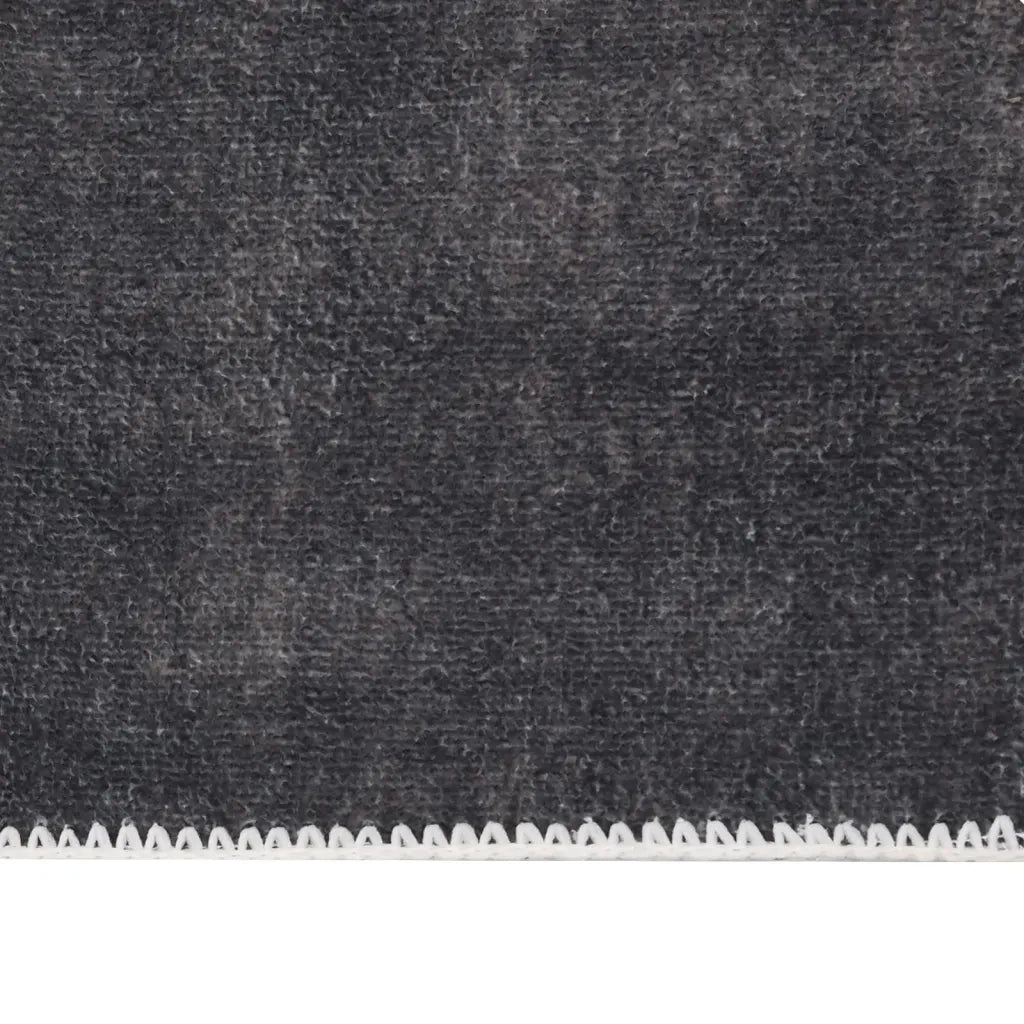 Tappeto Lungo Stampato Lavabile Antracite 80x300 cm Poliestere cod mxl 74354